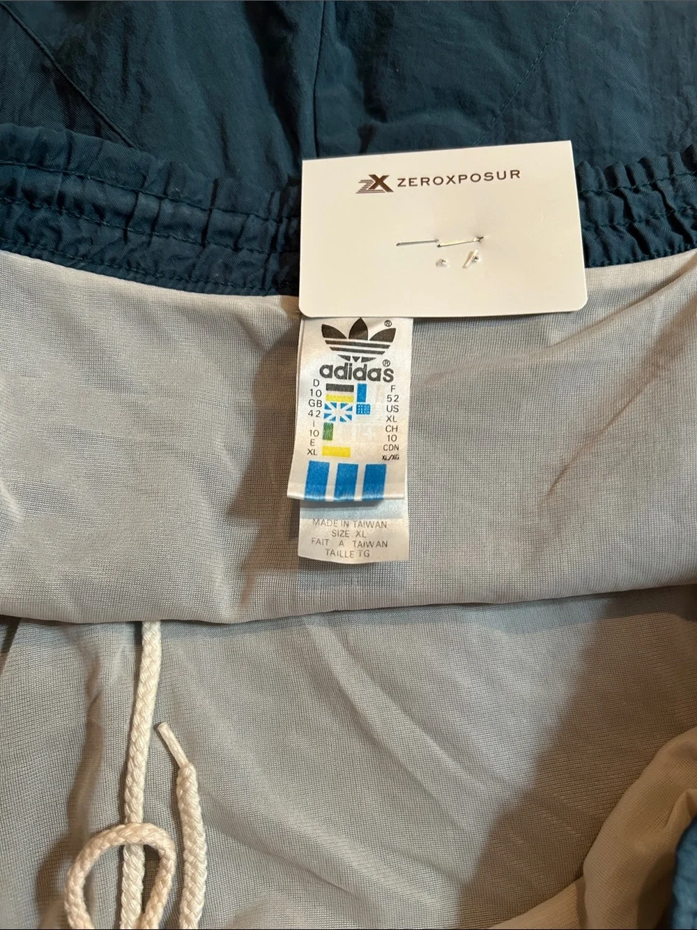 Adidas XL - Teal Green - Swim Trunks with Embroidered Logo